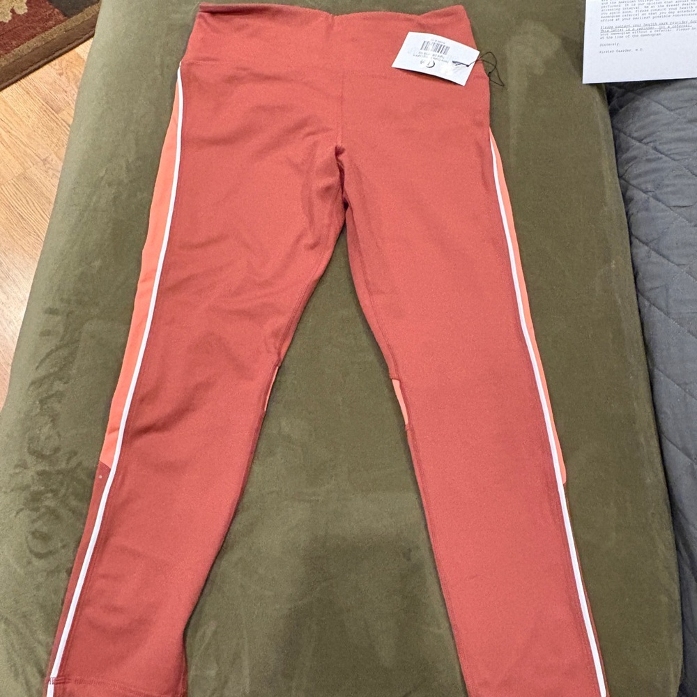 NWT 8-10 ZYIA Terra Cotta Light N Tights 24”